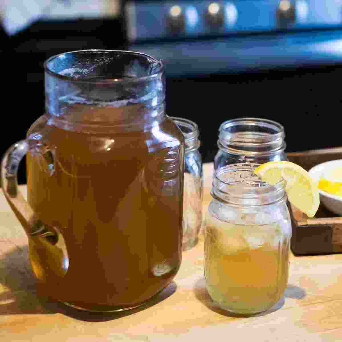 An easy recipe for Ice Green Tea with tea bags