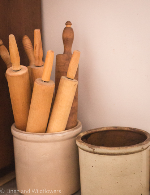 Rolling Pins-Linen and Wildflowers