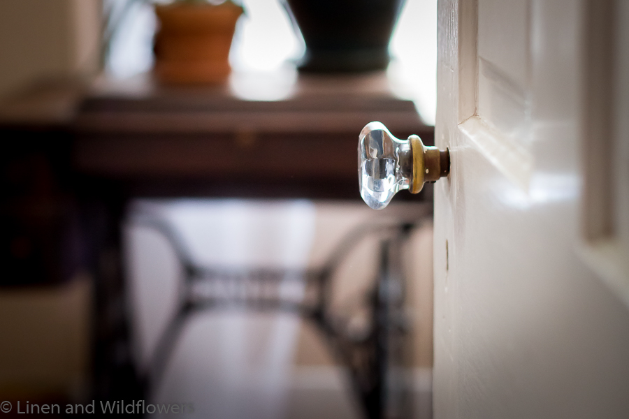 Antique glass door knob