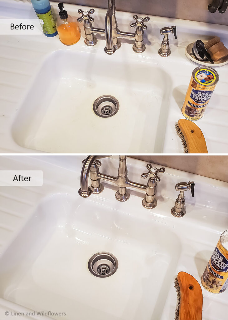 How To Maintain Your Vintage Sink-Linen and Wildflowers
