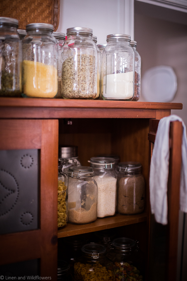 Glass Kitchen Storage Jars, Pantry Jars, Pantry Goals, Glass Jar