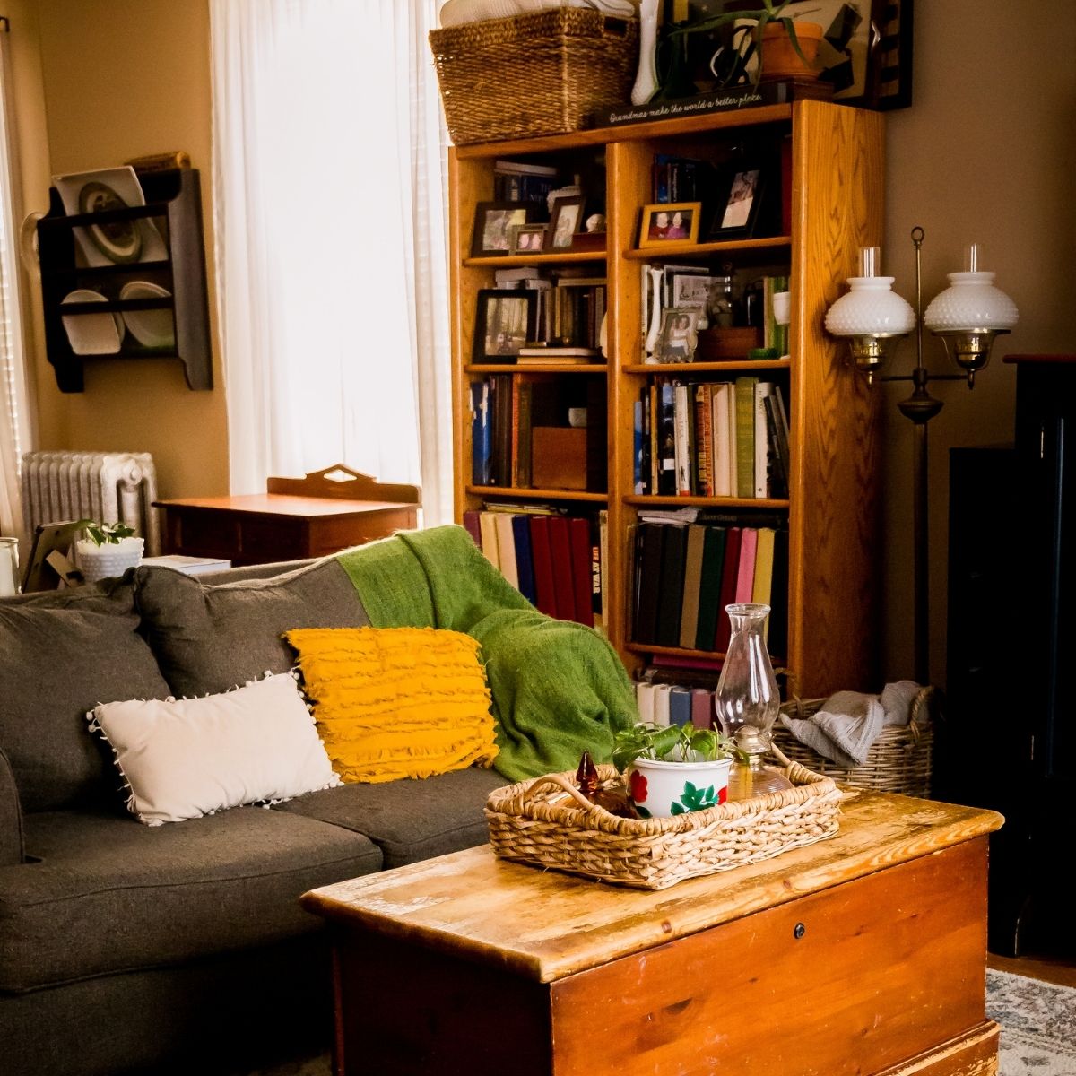 sharing tips for maintaining a clean home starting with a cozy living room