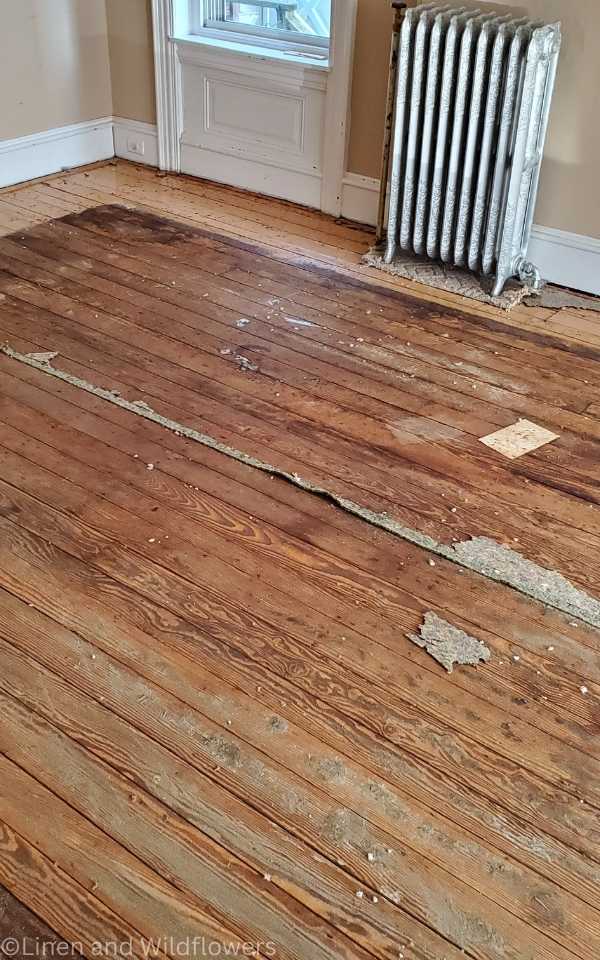 Original wood floors from a house built in 1885