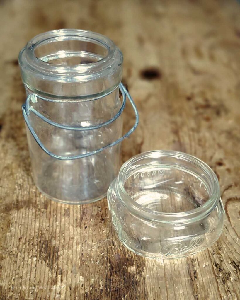 two vintage mason jars