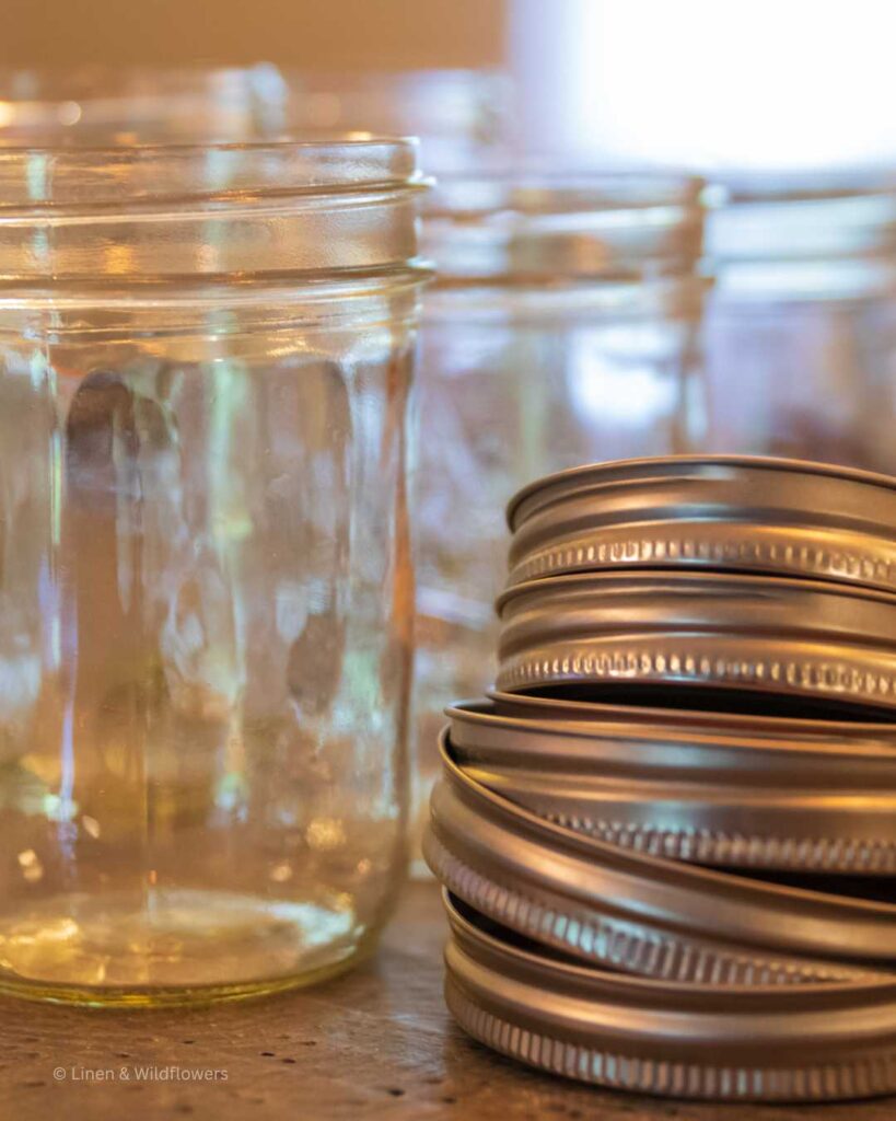 Empty Mason Jars & Bands for Canning.