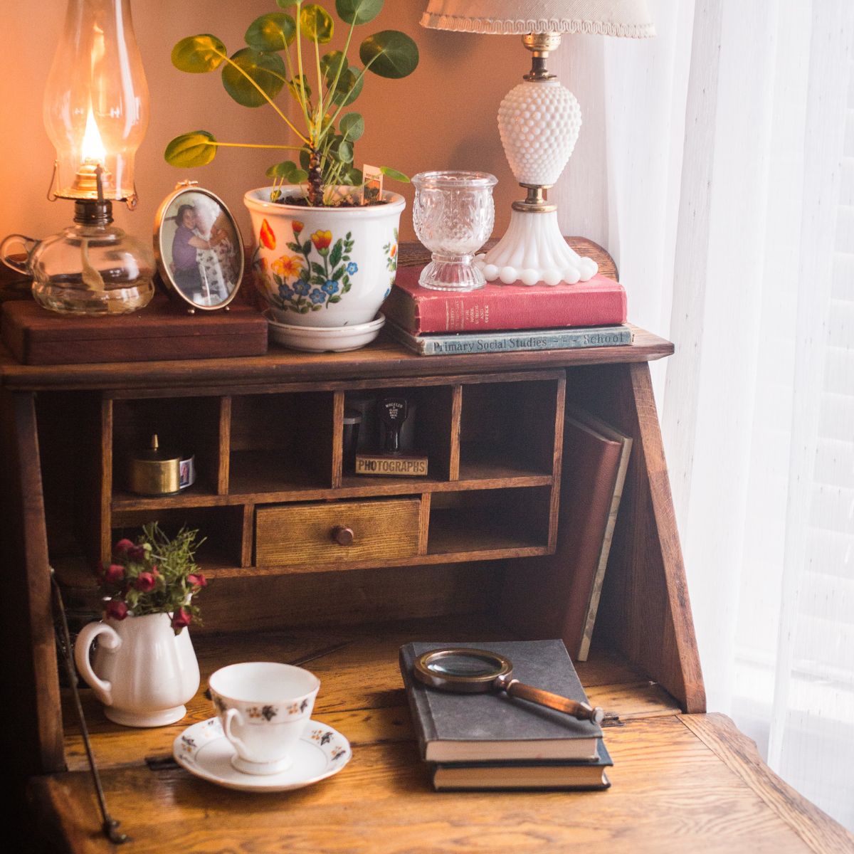 How to Style an Antique Secretary Desk With Decor