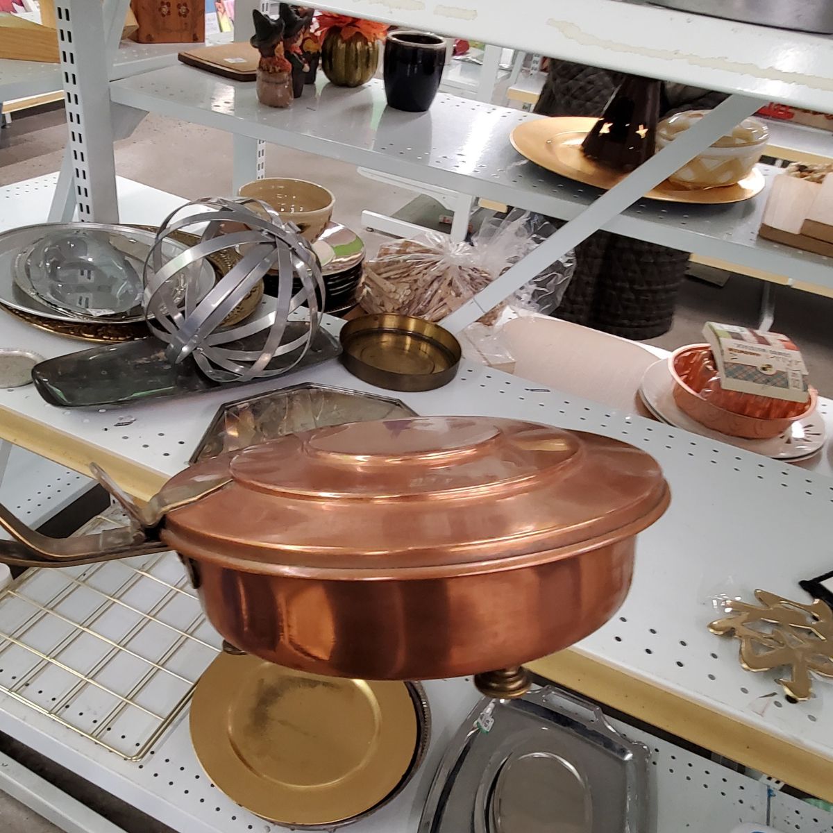 A copper pot found in a thrift store,