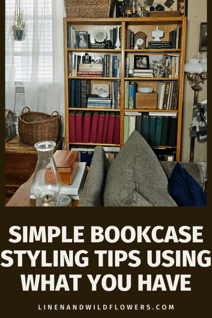 Create a cozy and collected bookcase with these simple styling tips using books, personal collections, and decor already in your home.